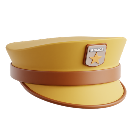 Police Cap  3D Icon