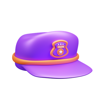 Police Cap  3D Icon