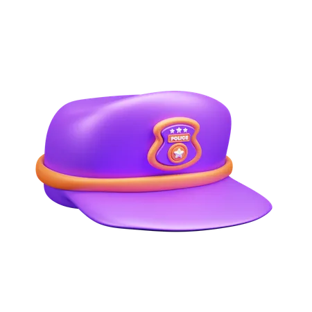 Police Cap  3D Icon