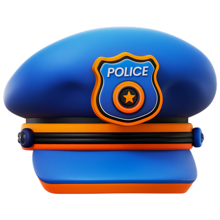 Police Cap  3D Icon