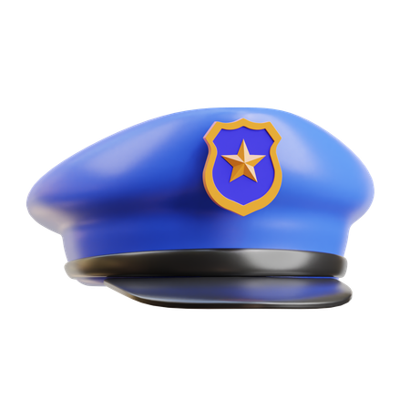 Police Cap  3D Icon