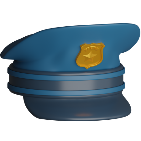 Police Cap  3D Icon