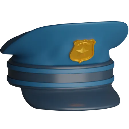 Police Cap  3D Icon