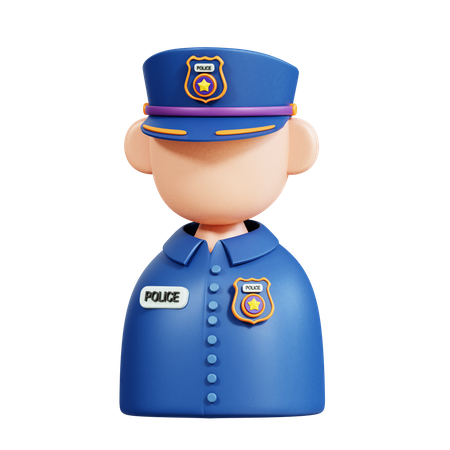 Police Cap  3D Icon