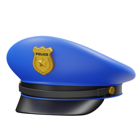 Police Cap  3D Icon