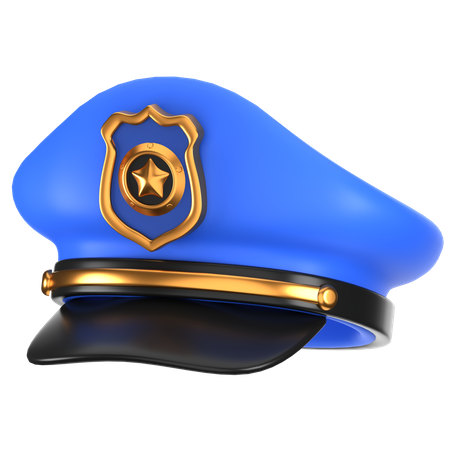Police Cap  3D Icon