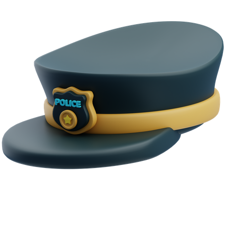 Police Cap  3D Icon