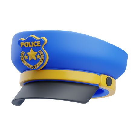 Police Cap  3D Icon