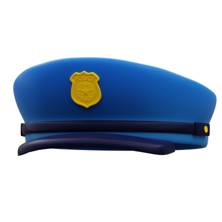 Police Cap  3D Icon