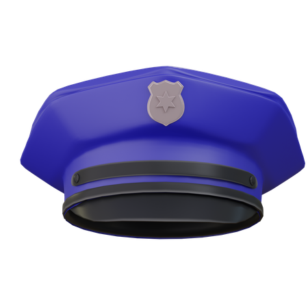 Police Cap  3D Icon
