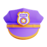 3d police cap logo