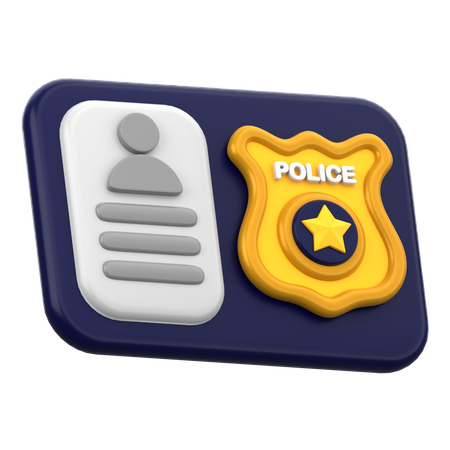 Police Card  3D Icon