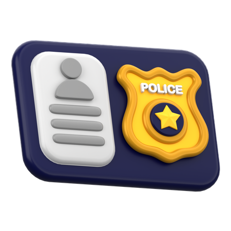 Police Card  3D Icon