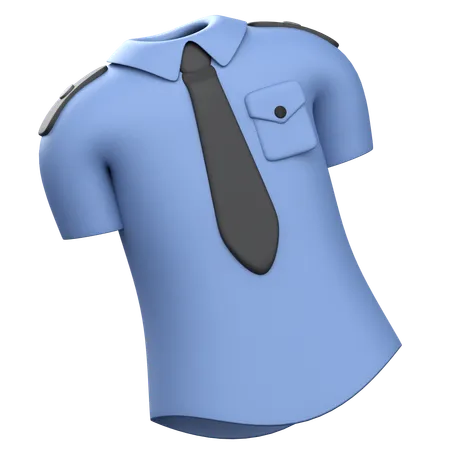 警察の服装  3D Icon