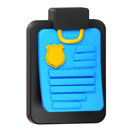 Police Data  3D Icon