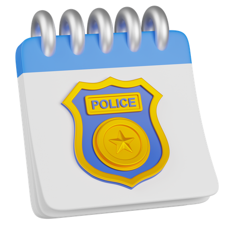 POLICE DAY  3D Icon