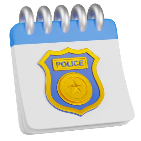 POLICE DAY  3D Icon