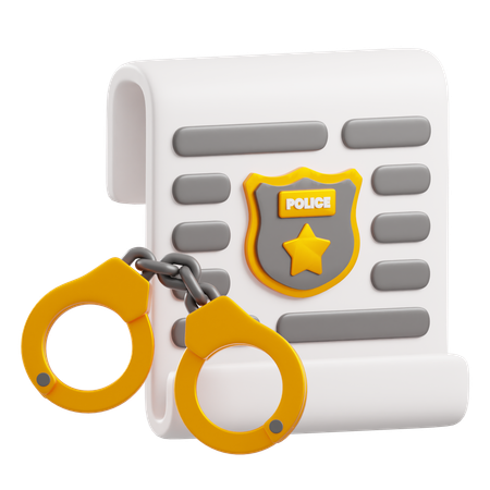 Police documents  3D Icon