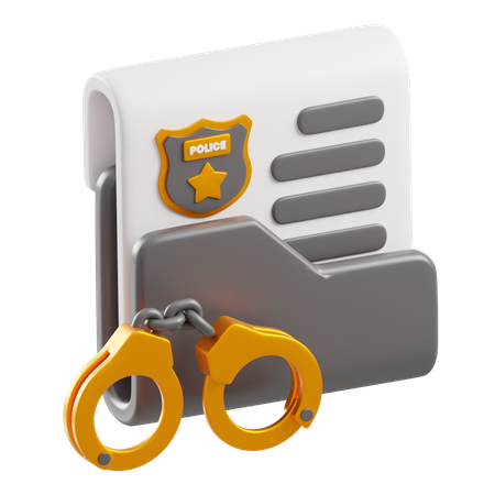 Police folder  3D Icon