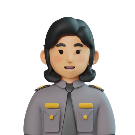 Police Girl  3D Icon