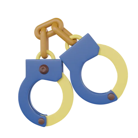Police Handcuffs  3D Icon