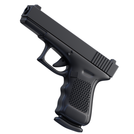 Police Handgun  3D Icon