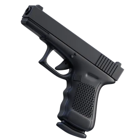 Police Handgun  3D Icon