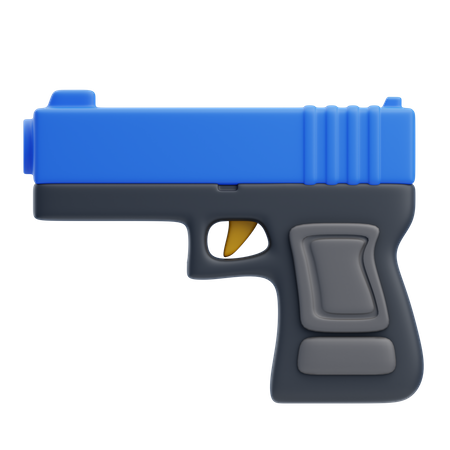 Police Handgun  3D Icon