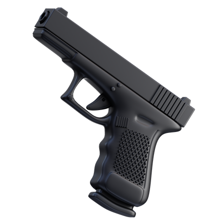 Police Handgun  3D Icon