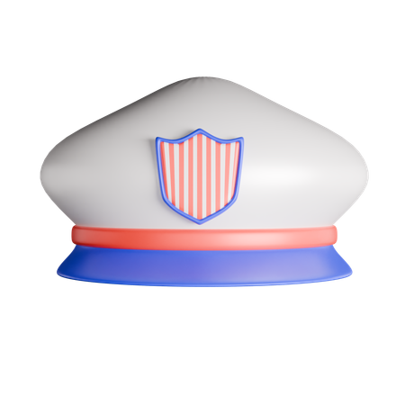 警察の帽子  3D Icon