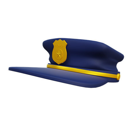 警察の帽子  3D Icon