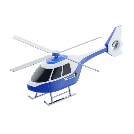 Police Helicopter  3D Icon