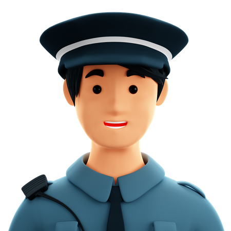 Policier, mâle  3D Icon