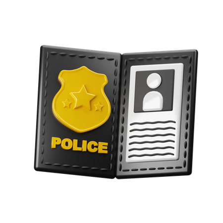 Police id  3D Icon
