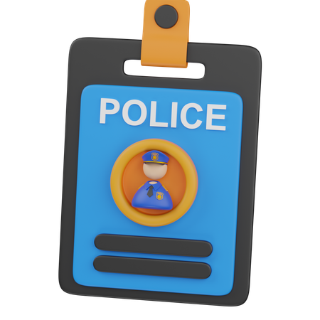 Pièce d'identité de la police  3D Icon