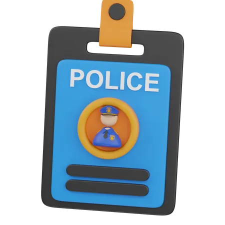 Pièce d'identité de la police  3D Icon