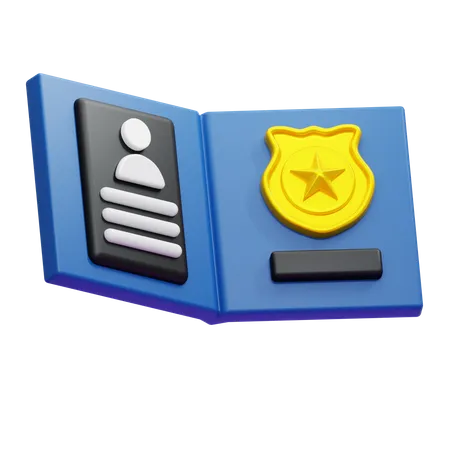 Police Id  3D Icon