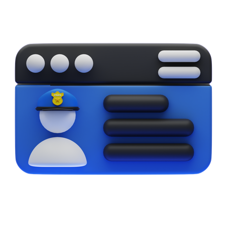 POLICE ID CARD  3D Icon