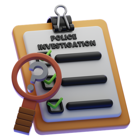 POLICE INVESTIGATION  3D Icon