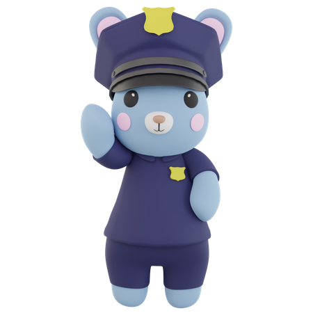 Lapin policier  3D Icon