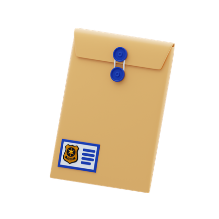 Police Letter  3D Icon