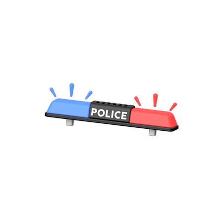 警察のライト  3D Icon