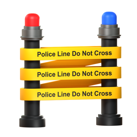 Police Line  3D Icon