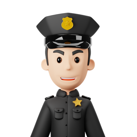 Police man  3D Icon