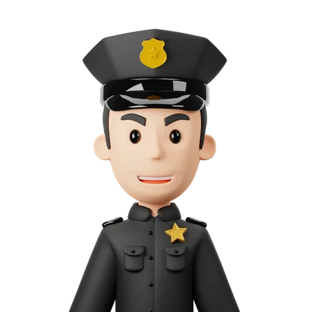 Police man  3D Icon