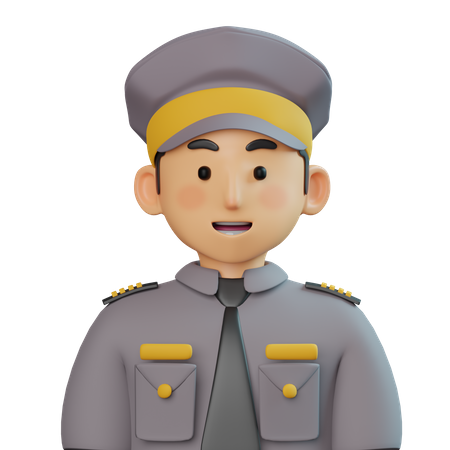 Police Man  3D Icon