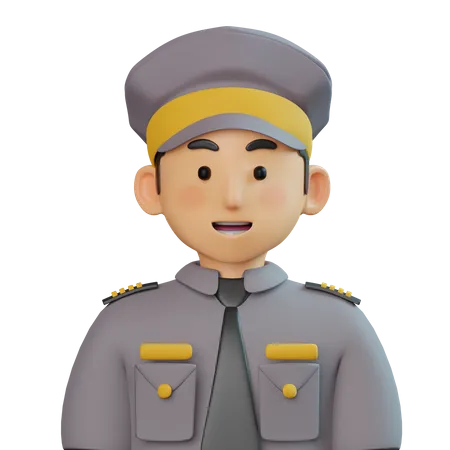 Police Man  3D Icon