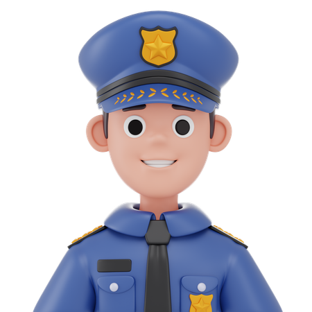 Police Man  3D Icon