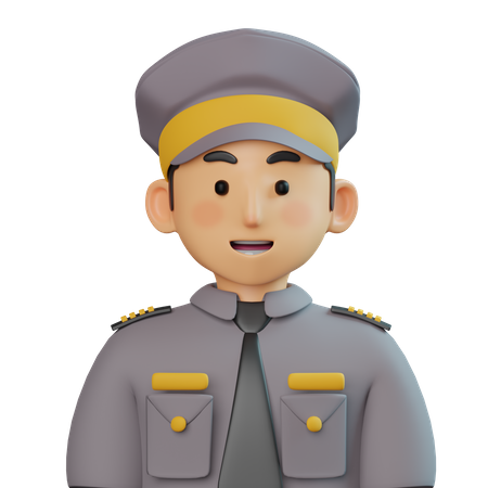 Police Man  3D Icon
