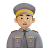 police man 3d illustration